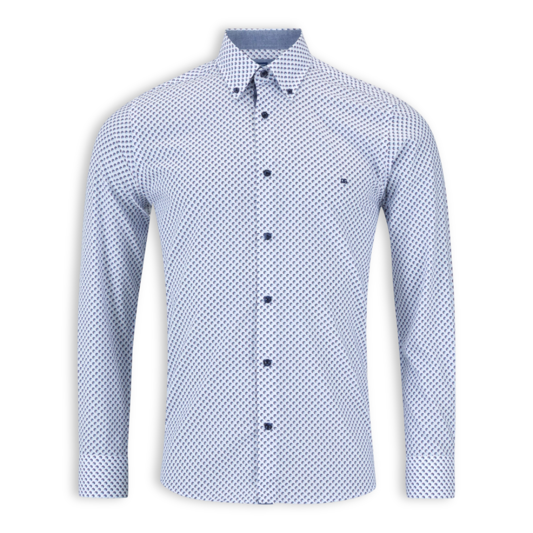Drifter Long Sleeve Casual Shirt | Blue & White