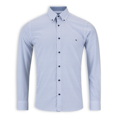 Drifter Long Sleeve Casual Shirt | Blue & White