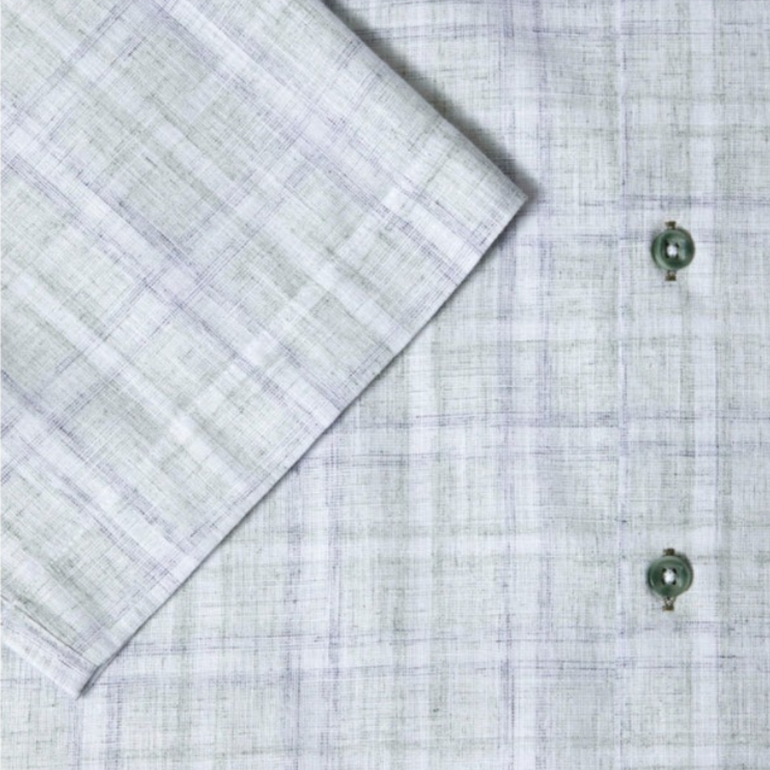 Drifter Short Sleeve Check Shirt | Ivano Light Green