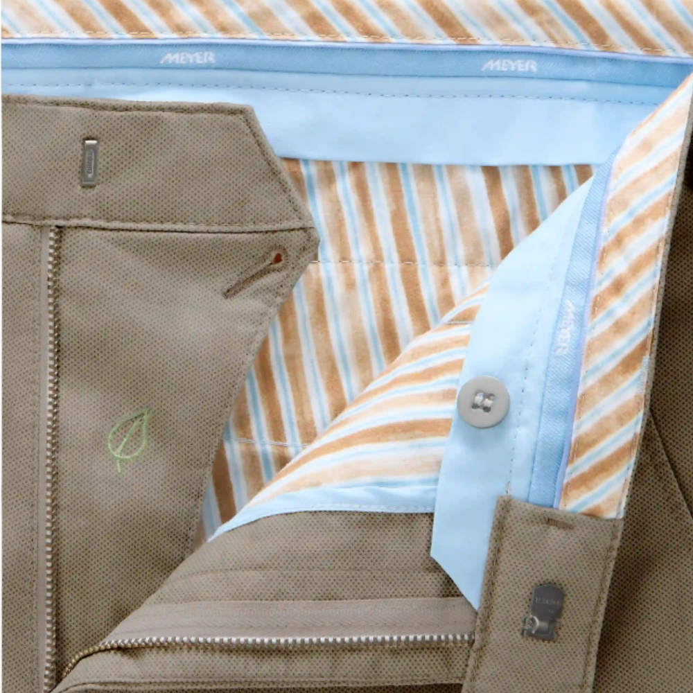 Meyer Micro Print Chino | Bonn Sand