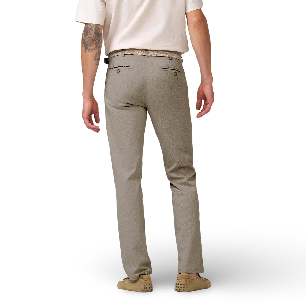 Meyer Micro Print Chino | Bonn Sand