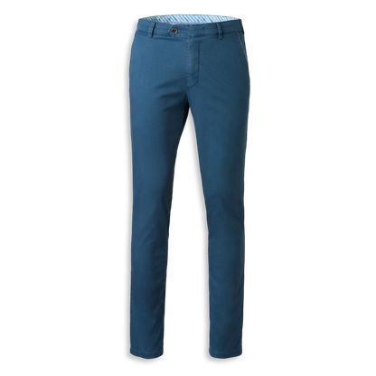 Meyer Two Tone Stretch Chino | New York Blue