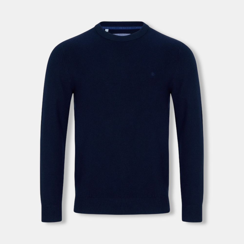 Benetti Crew Knit | Quinn Navy