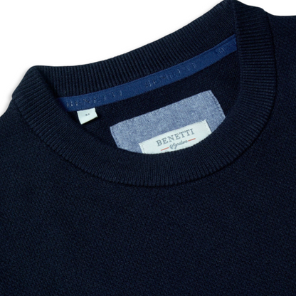 Benetti Crew Knit | Quinn Navy