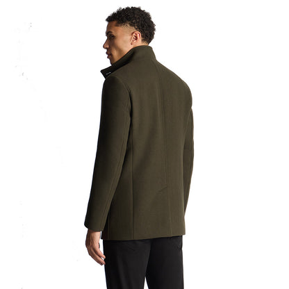 Remus Uomo Wool-Rich Overcoat | Green