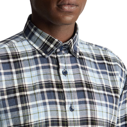Remus Uomo Long Sleeve Shirt | Blue Check