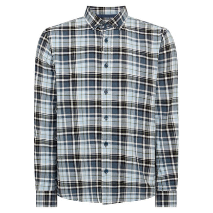 Remus Uomo Long Sleeve Shirt | Blue Check
