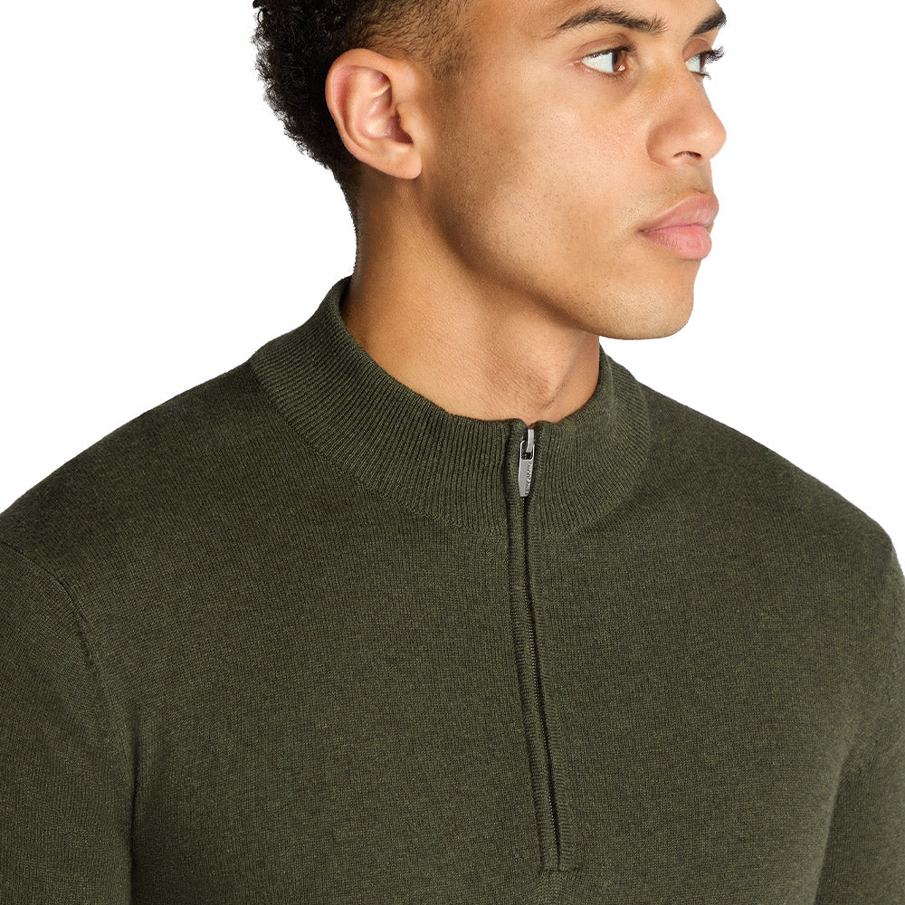 Remus Uomo Half Zip Knitwear | Green