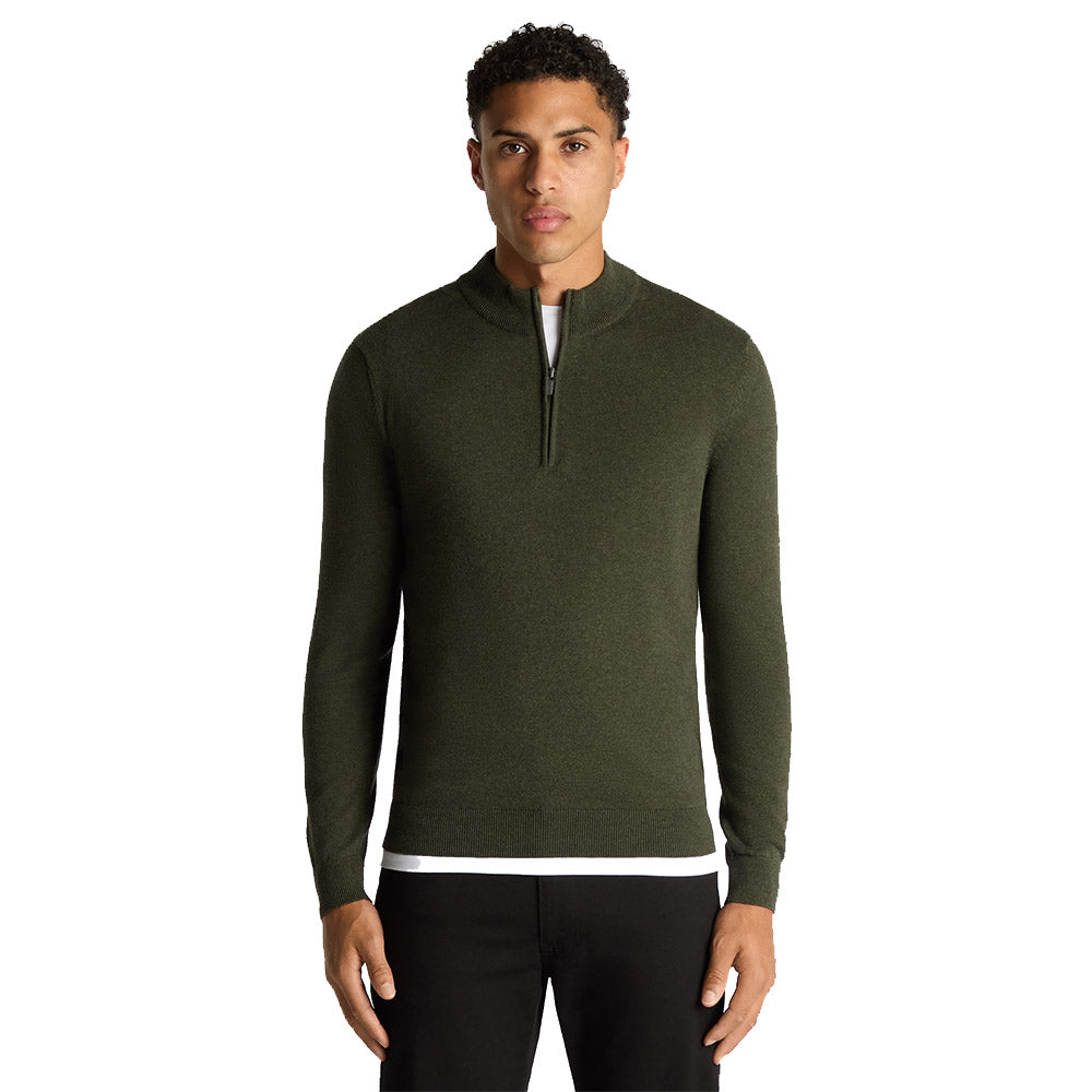 Remus Uomo Half Zip Knitwear | Green