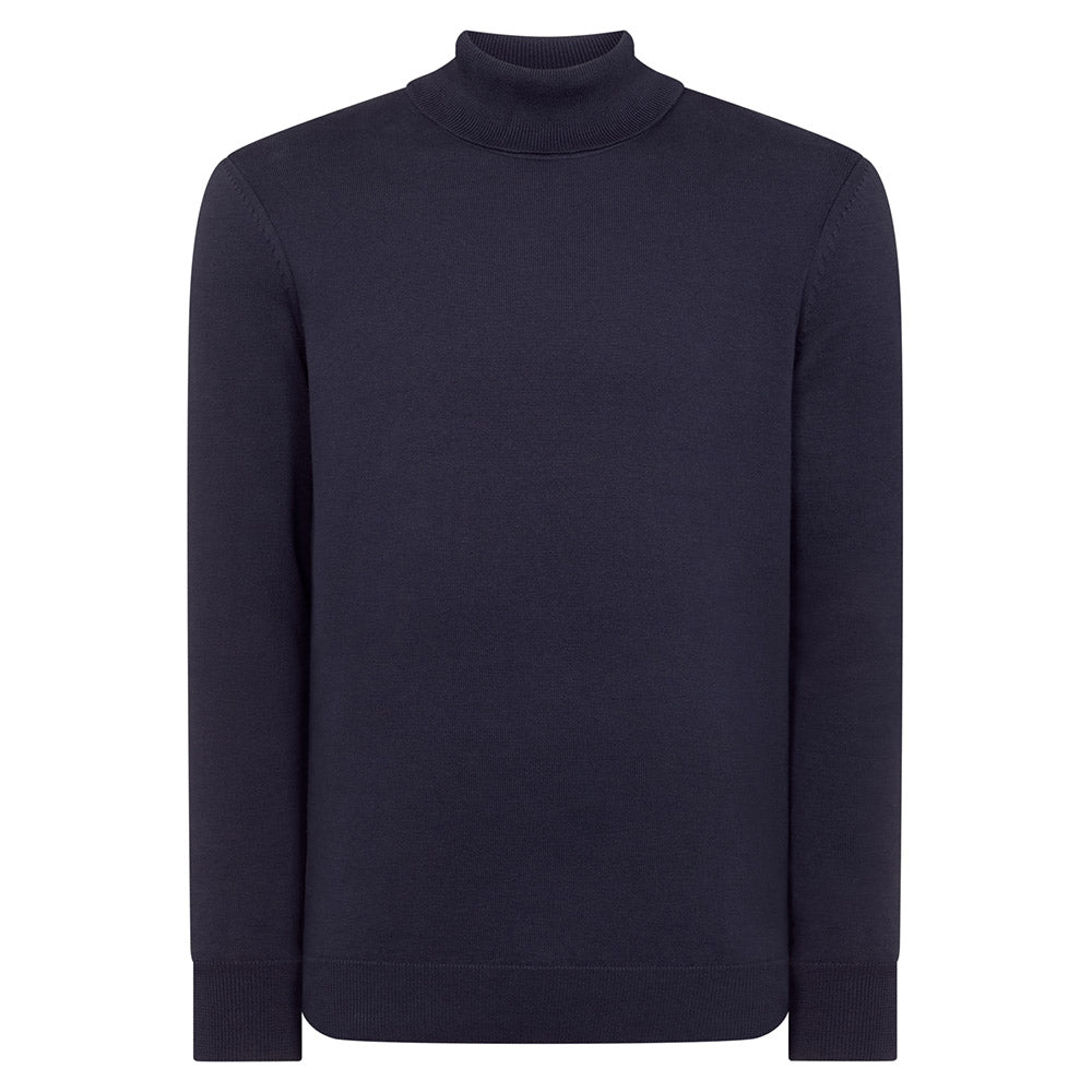 Remus Uomo Roll Neck Knitwear | Dark Blue