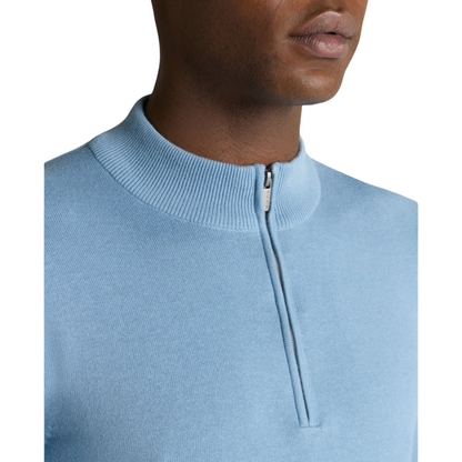 Remus Uomo Half Zip Knitwear | Sky Blue