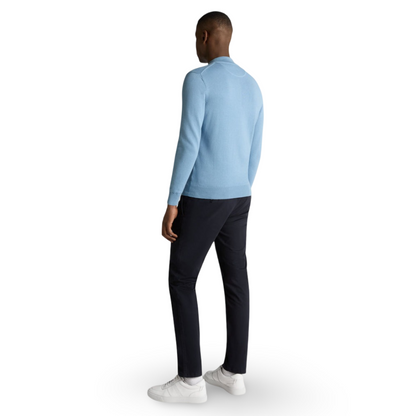 Remus Uomo Half Zip Knitwear | Sky Blue