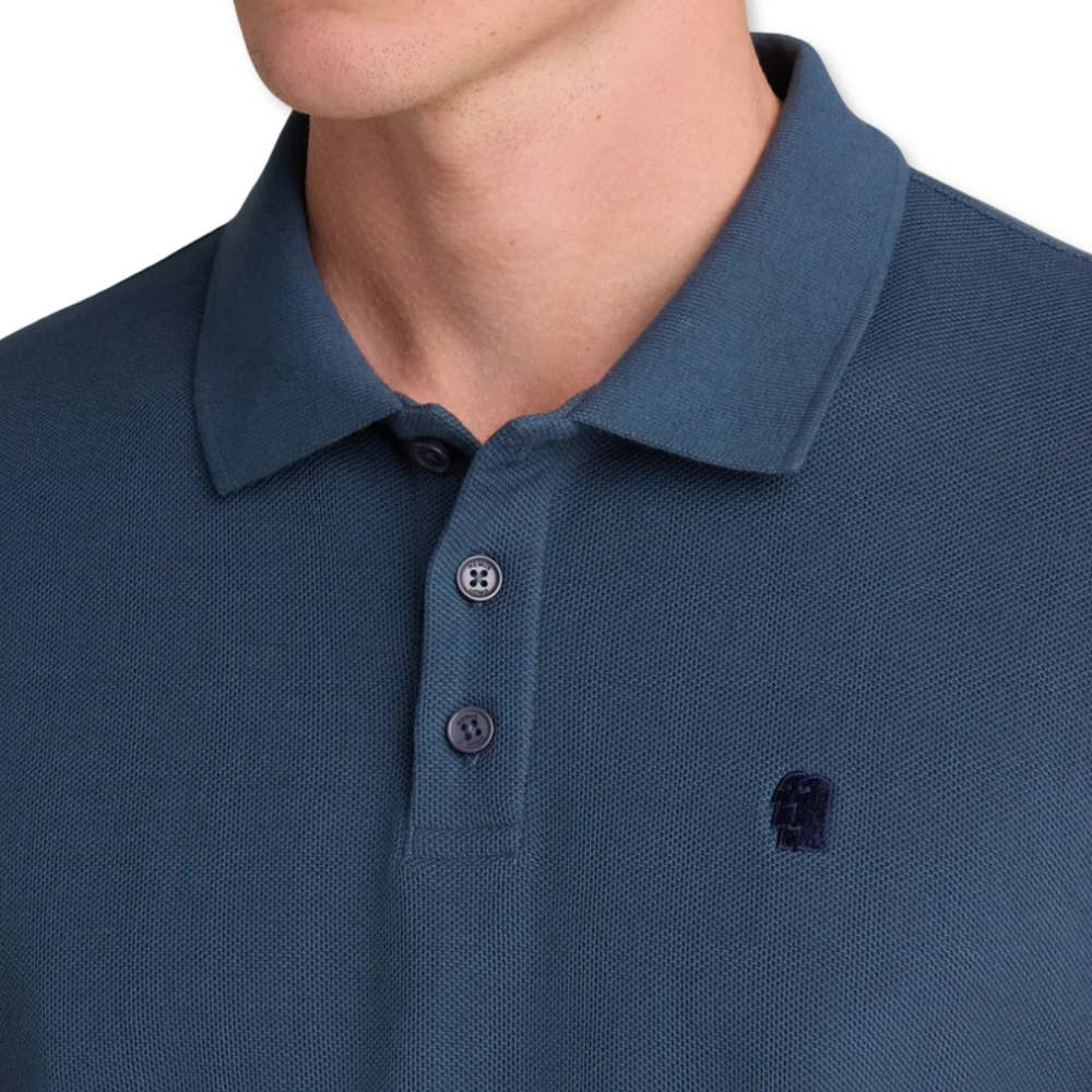 Remus Uomo Long Sleeve Polo | Blue