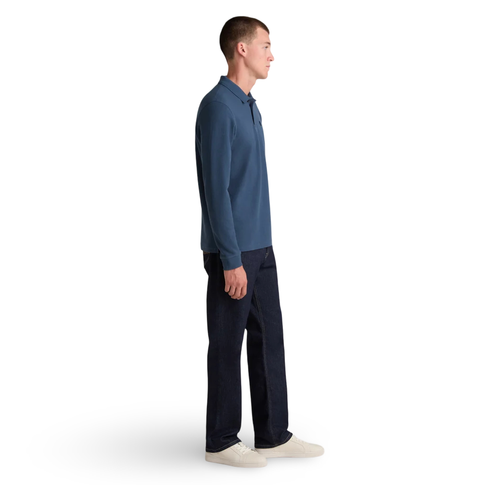 Remus Uomo Long Sleeve Polo | Blue