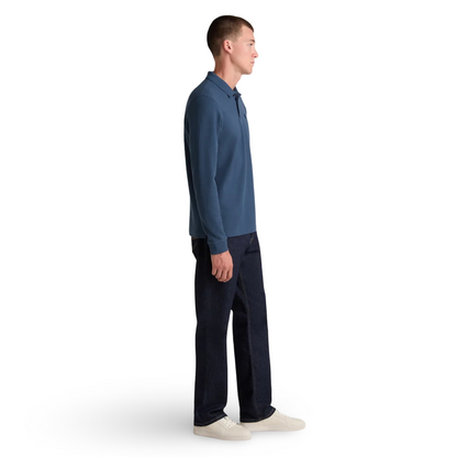 Remus Uomo Long Sleeve Polo | Blue