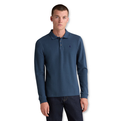 Remus Uomo Long Sleeve Polo | Blue