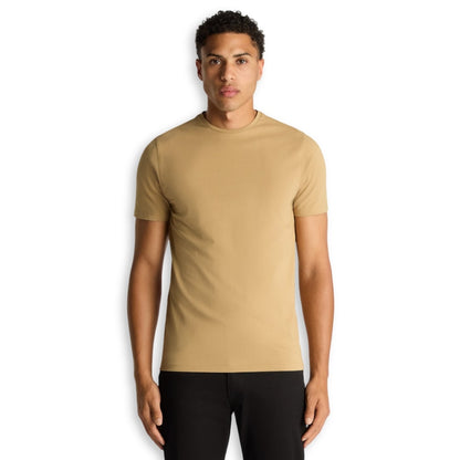 Remus Uomo Stretch Cotton Tee | Beige