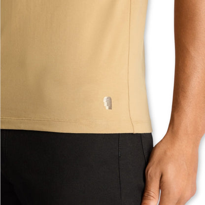 Remus Uomo Stretch Cotton Tee | Beige