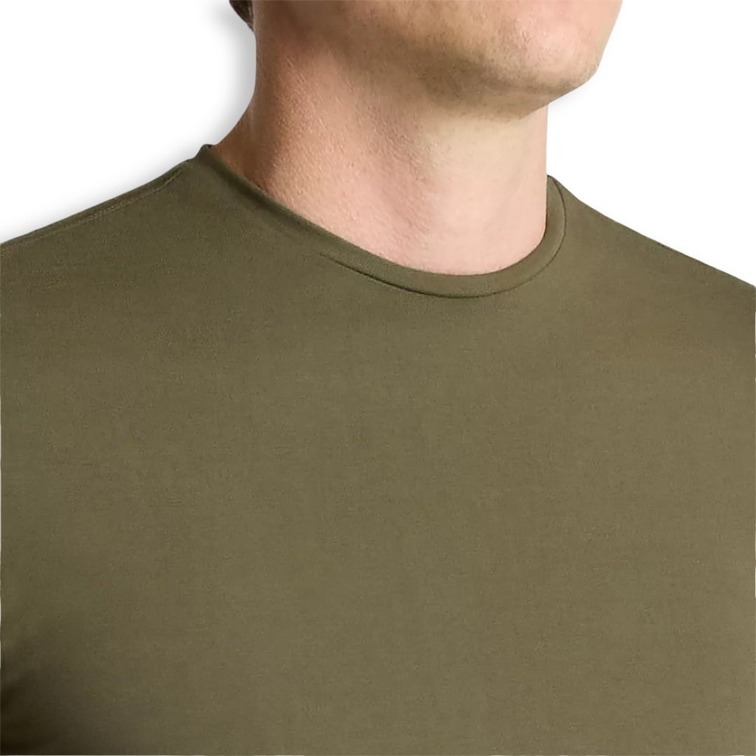 Remus Uomo Stretch Cotton Tee | Khaki