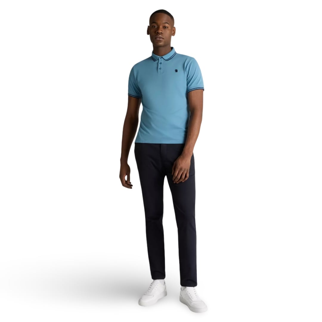 Remus Uomo Stretch Polo Shirt | Sky Blue