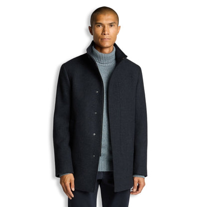 Remus Uomo Wool Blend Overcoat | Jacob Navy