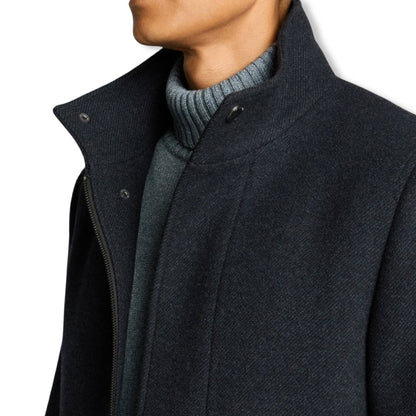 Remus Uomo Wool Blend Overcoat | Jacob Navy
