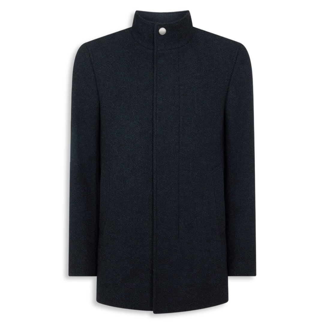 Remus Uomo Wool Blend Overcoat | Jacob Navy