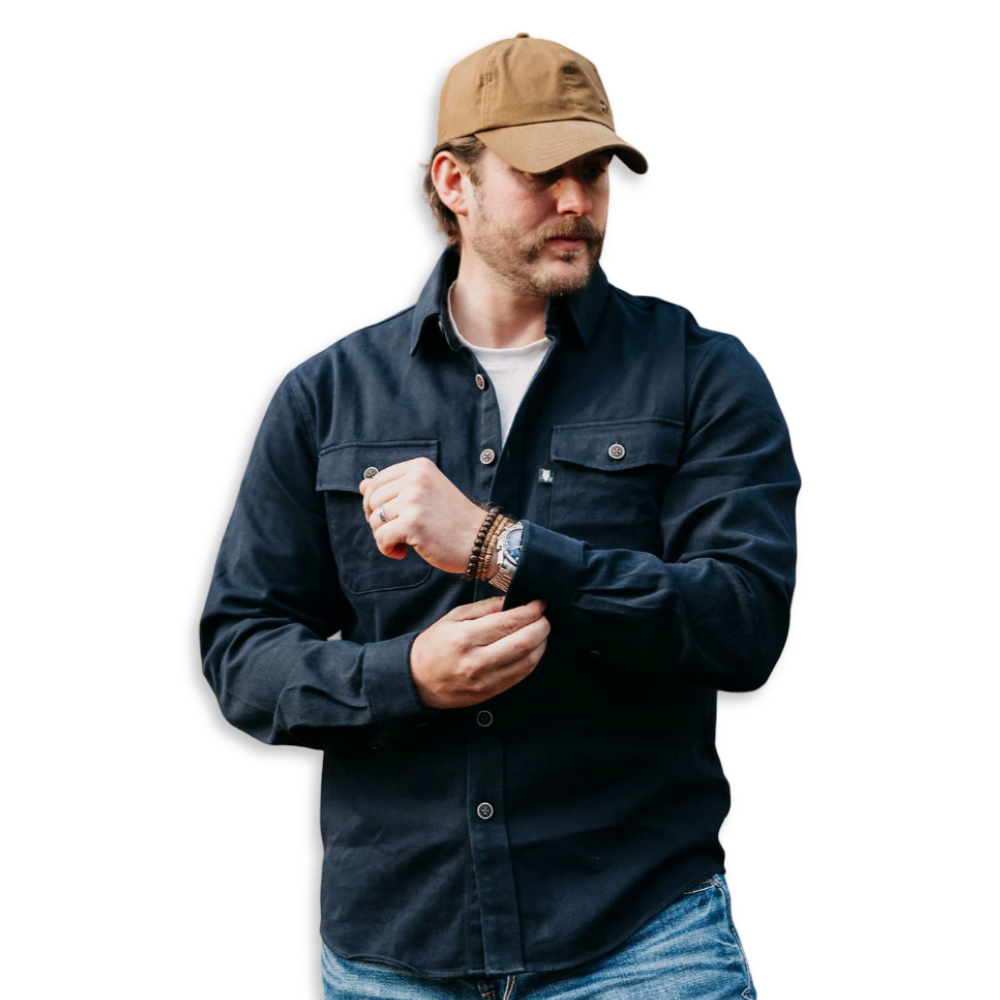 Suave Owl Twill Overshirt | Dark Navy