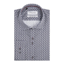 Spectre Printed Shirt | Blake White/Navy