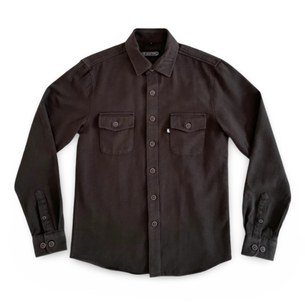Suave Owl Overshirt | Dark Grey