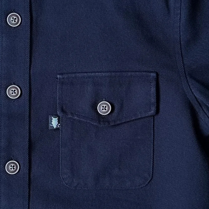 Suave Owl Twill Overshirt | Dark Navy