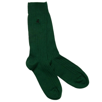 Swole Panda Bamboo Socks | Racing Green