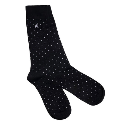 Swole Panda Bamboo Socks | Spotted Black