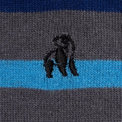 Swole Panda Bamboo Socks | Grey Striped