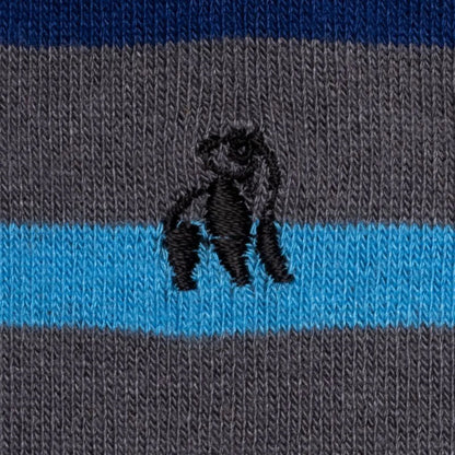 Swole Panda Bamboo Socks | Grey Striped