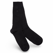 Swole Panda Bamboo Socks | Jet Black Ribbed