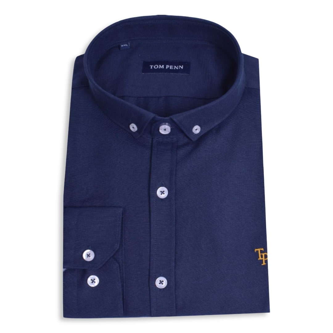 Tom Penn Oxford Shirt | Navy