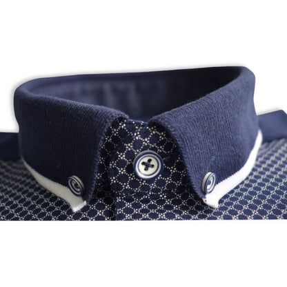 Tom Penn Panel Polo | Navy Print