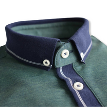 Tom Penn Polo | Knitted Collar Green