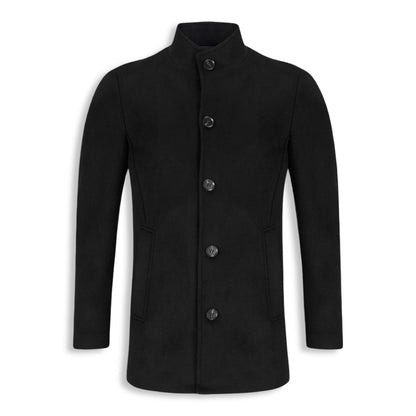 Tommy Bowe Tailoring Wool-blend Overcoat | Samuels Black