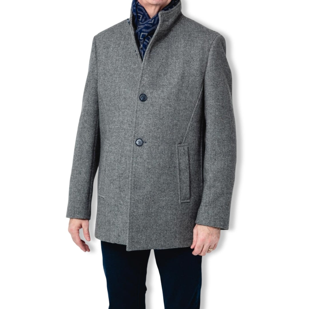 Tommy Bowe Tailoring Wool-blend Overcoat | Weston Grey Marl