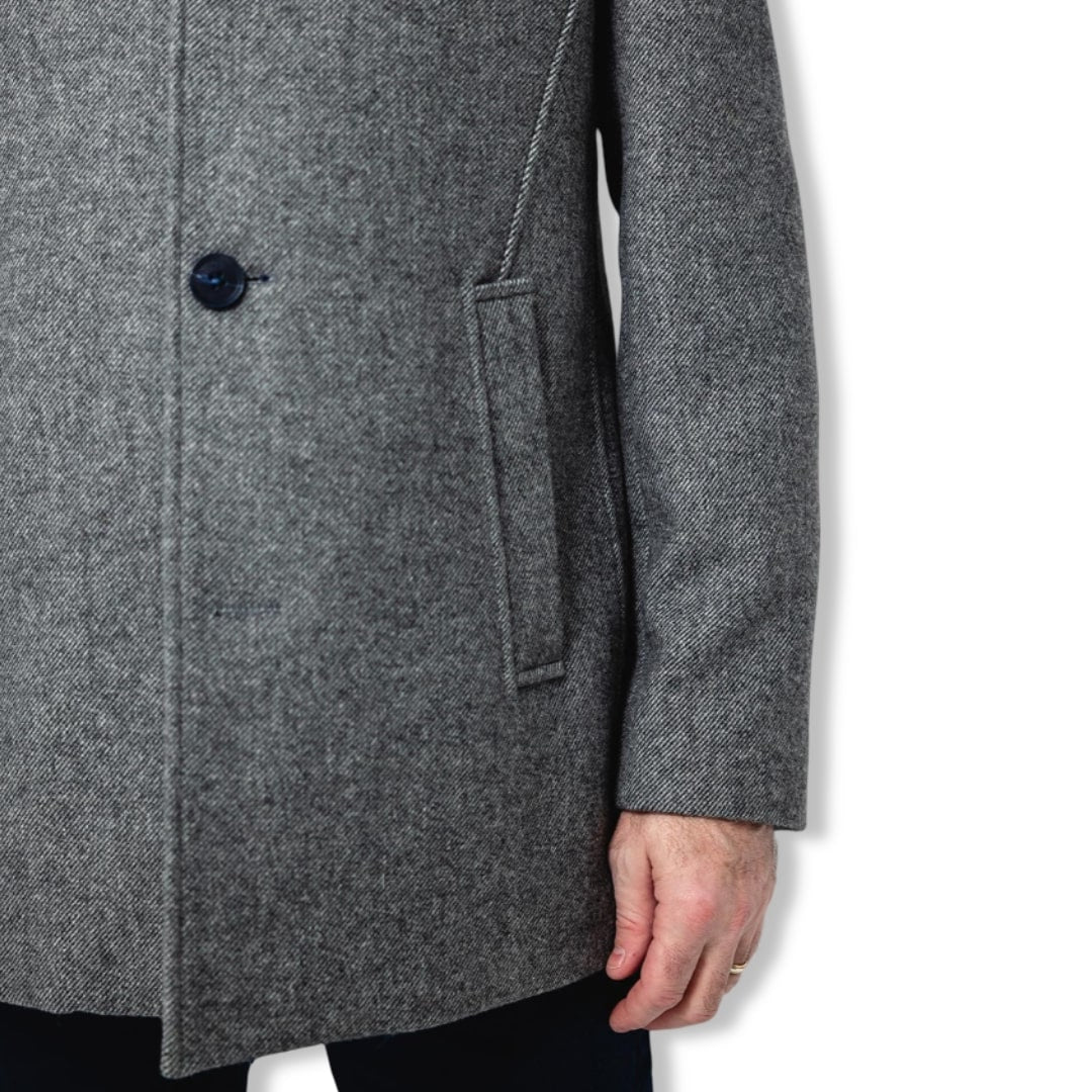Tommy Bowe Tailoring Wool-blend Overcoat | Weston Grey Marl