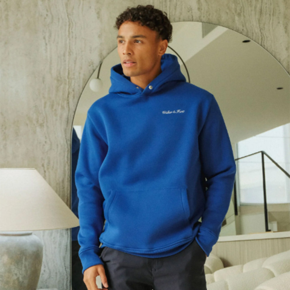 Walker & Hunt Script Hoodie | Cobalt Blue