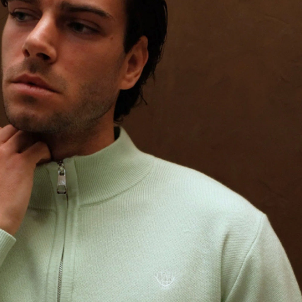Walker & Hunt Half-Zip | Light Green
