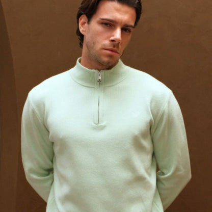Walker & Hunt Half-Zip | Light Green