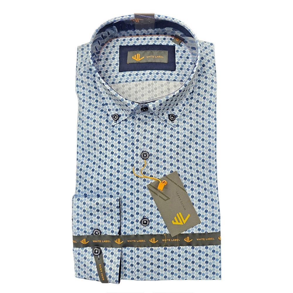 White Label Printed Shirt | Blue/Navy