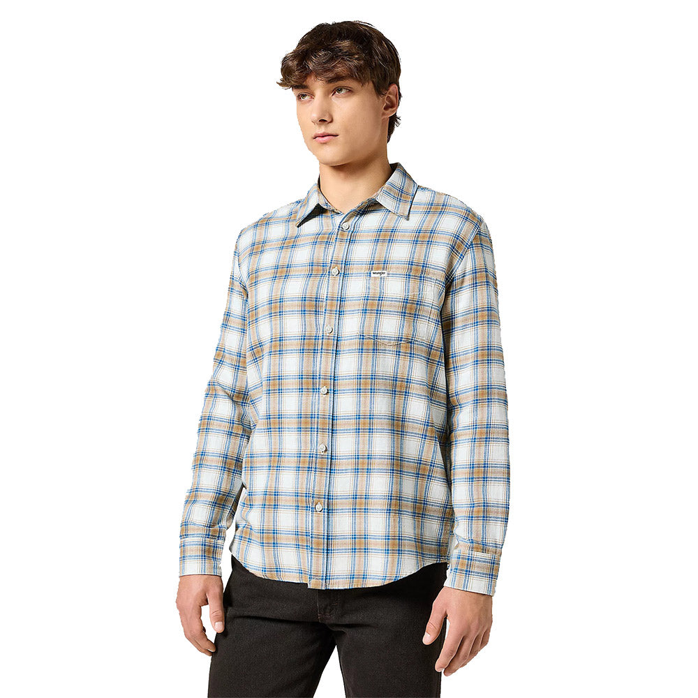 Wrangler One Pocket Shirt | Wrangler Indigo White