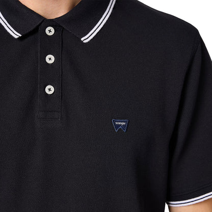 Wrangler Polo | Black with White Trim