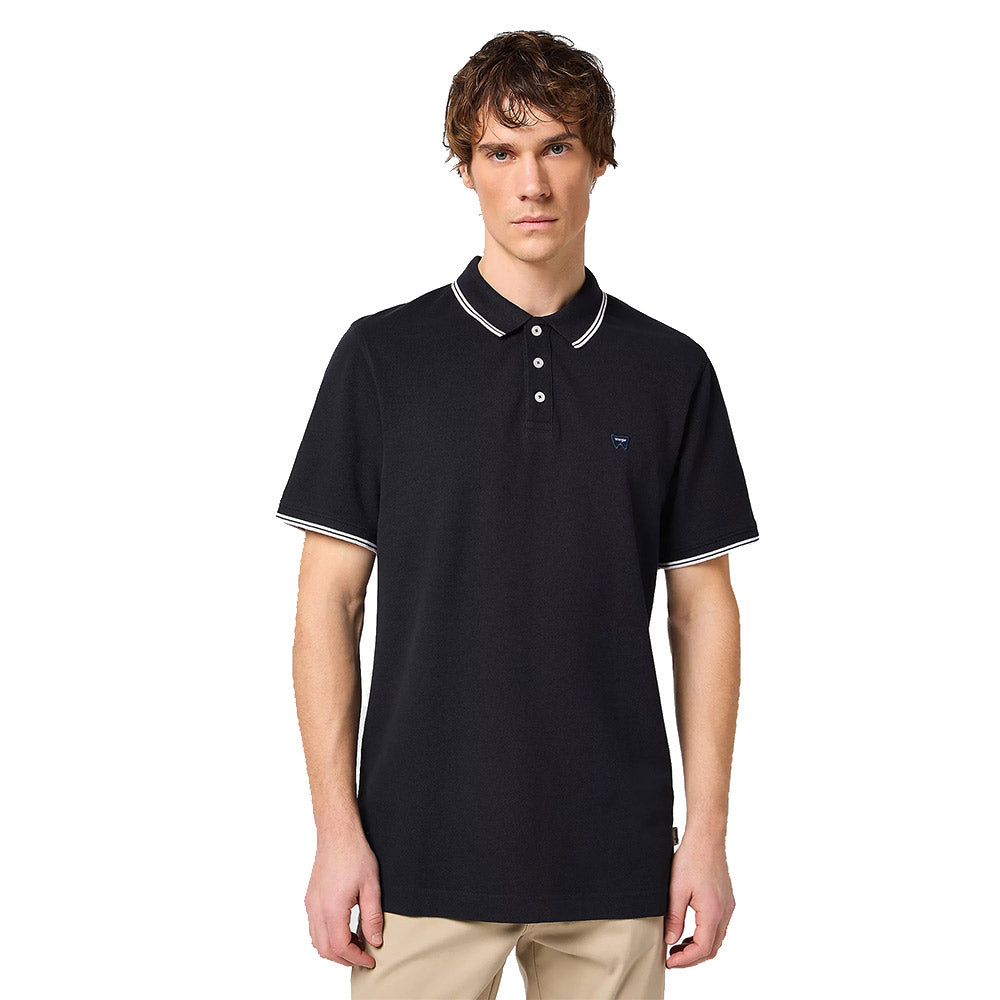 Wrangler Polo | Black with White Trim