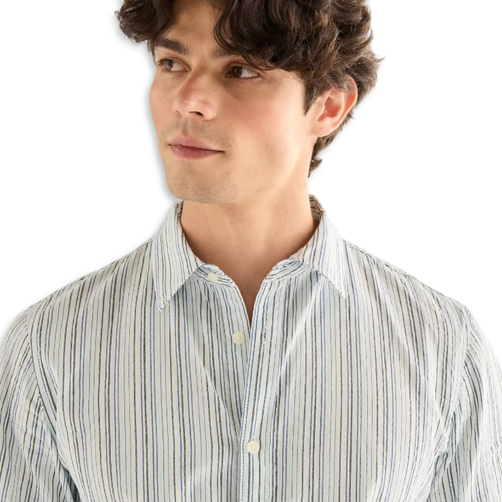 Wrangler Lightweight Shirt | True Navy Stripe